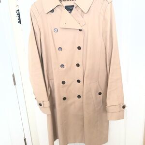 Tan Double-Breasted Trench Coat